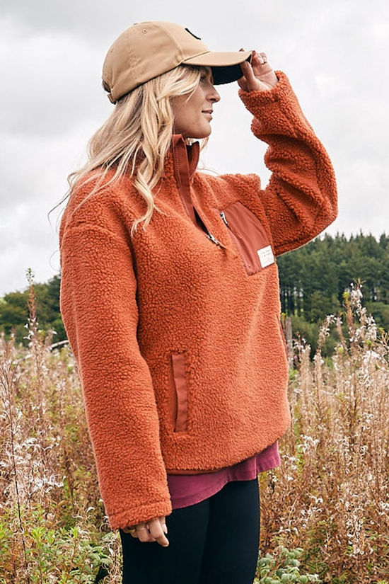 Saltrock Womens Zella Half Zip Fleece Chilli