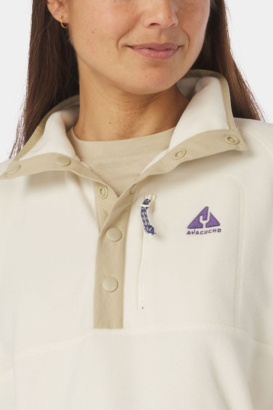 Ayacucho Womens Venture Snap Half Zip Pullover Fleece Turtledove