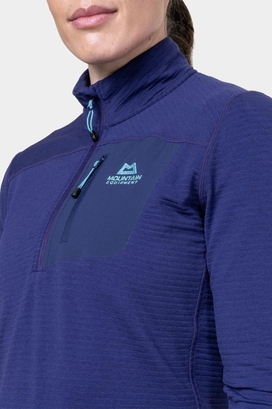Mountain Equipment Womens Lumiko Half Zip Fleece Top Amethyst/Medieval