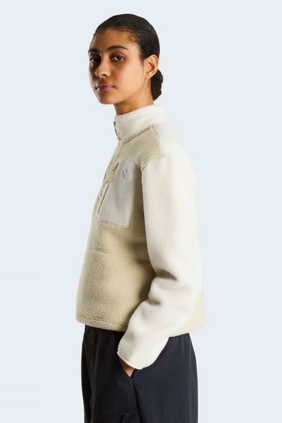The North Face Womens Yumiori Quarter Zip Fleece  Desert Stone/White Dune