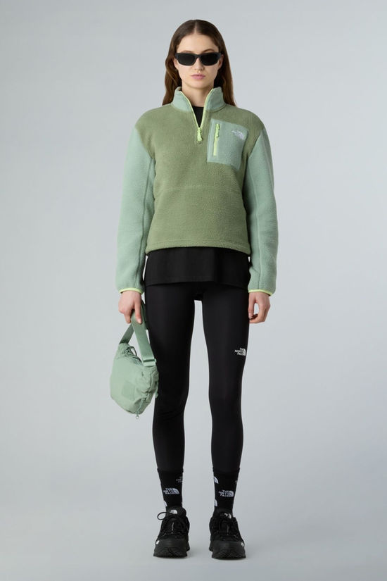 The North Face Womens Yumiori Quarter Zip Fleece  Bark Mist/Slate Moss/As