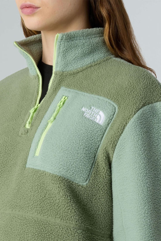 The North Face Womens Yumiori Quarter Zip Fleece  Bark Mist/Slate Moss/As