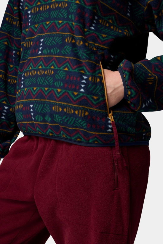 Columbia Womens Sequoia Grove Printed Half Zip Fleece Collegiate Navy Horizons