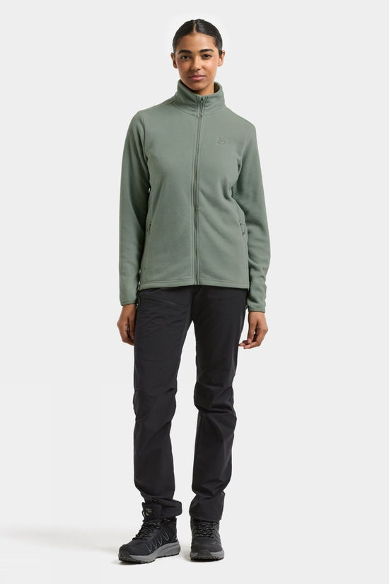 Didriksons Womens Viona Full Zip Fleece Jacket Light Moss