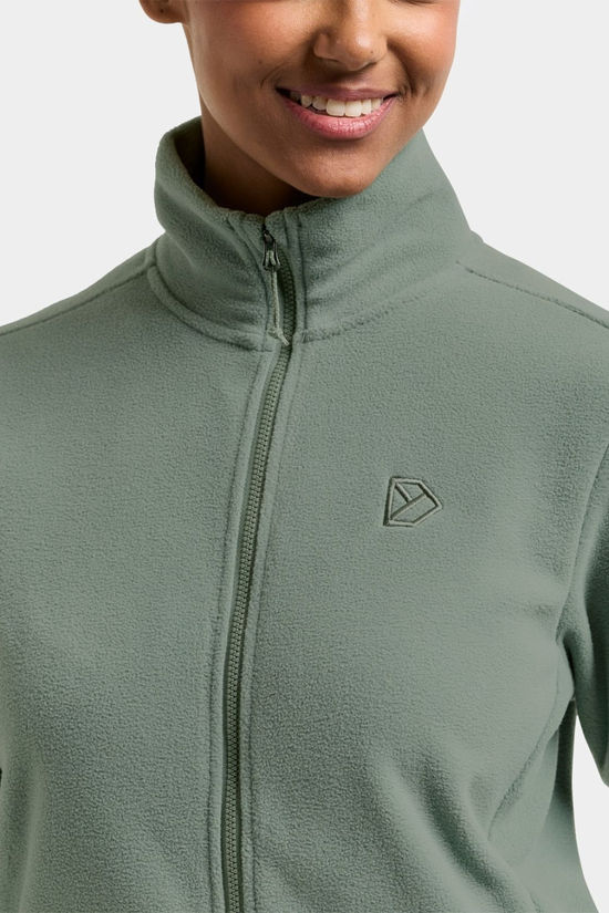 Didriksons Womens Viona Full Zip Fleece Jacket Light Moss