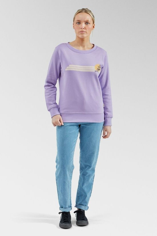 Saltrock Womens Poster Stripe Crew Sweatshirt Light Purple