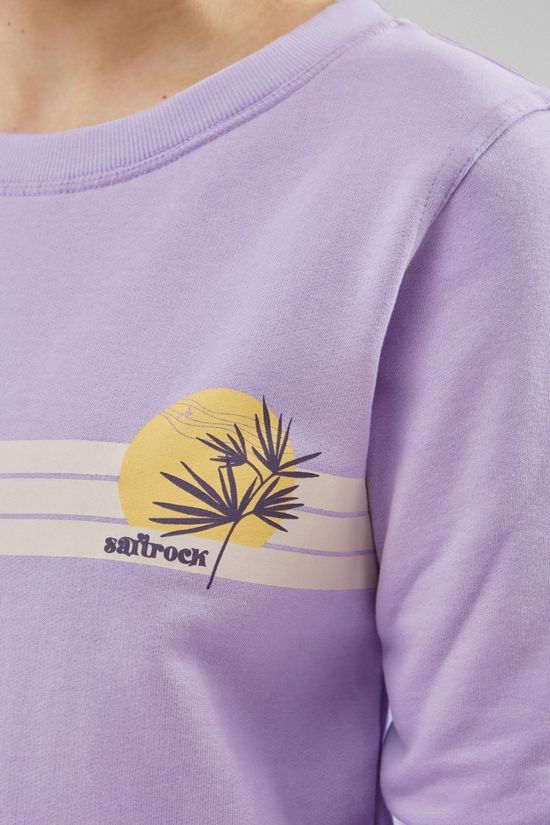 Saltrock Womens Poster Stripe Crew Sweatshirt Light Purple