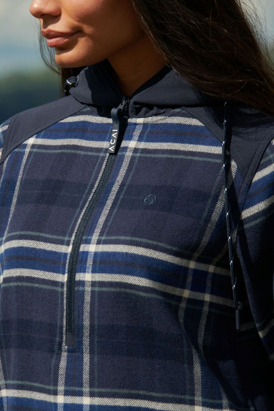 Acai Womens Boyfriend Hoodie Dark Blue