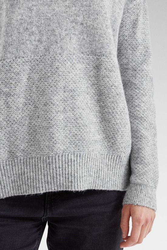 Passenger Womens Cove Recycled Knitted Jumper Sweatshirt Grey Marl