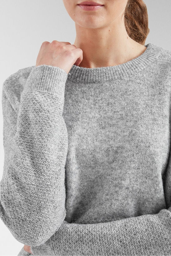 Passenger Womens Cove Recycled Knitted Jumper Sweatshirt Grey Marl