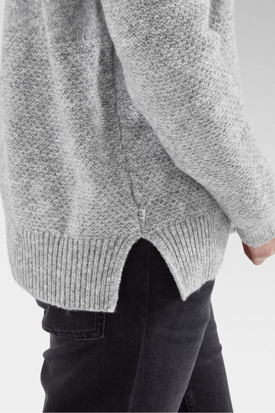 Passenger Womens Cove Recycled Knitted Jumper Sweatshirt Grey Marl