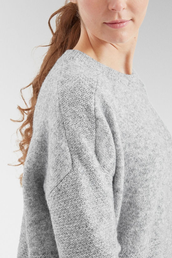 Passenger Womens Cove Recycled Knitted Jumper Sweatshirt Grey Marl