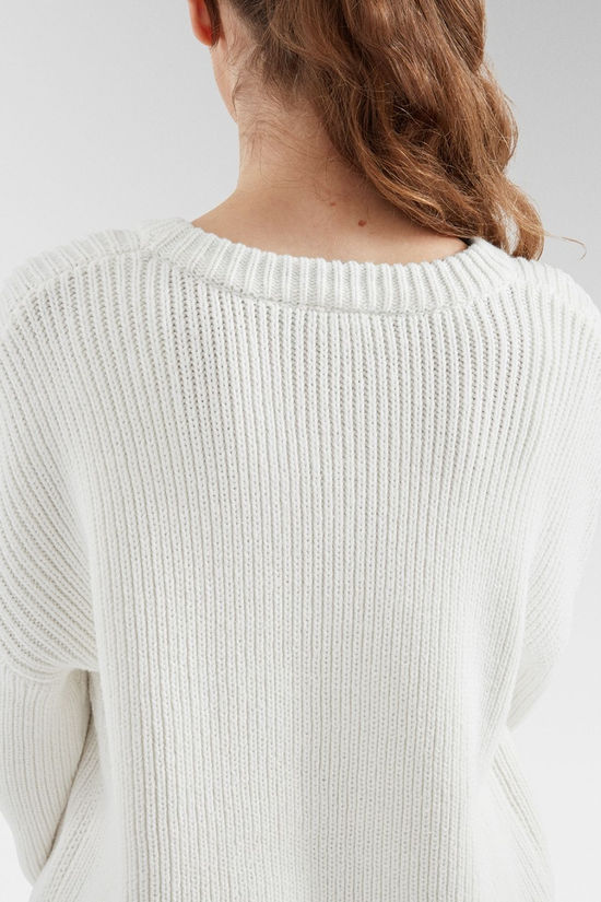 Passenger Womens Gondwana Classic Knitted Jumper Off White