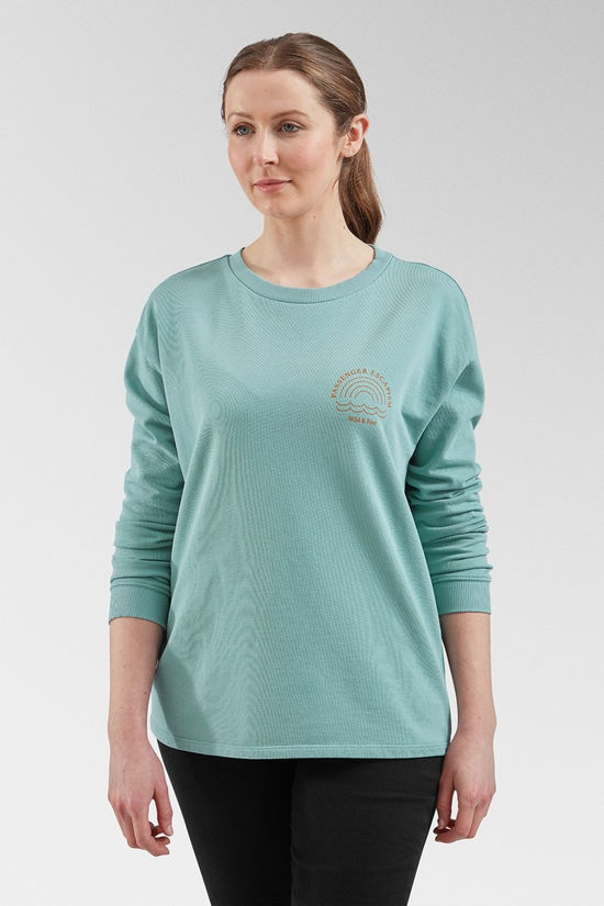 Passenger Womens Rainbow Recycled Cotton Oversized Sweatshirt Arctic