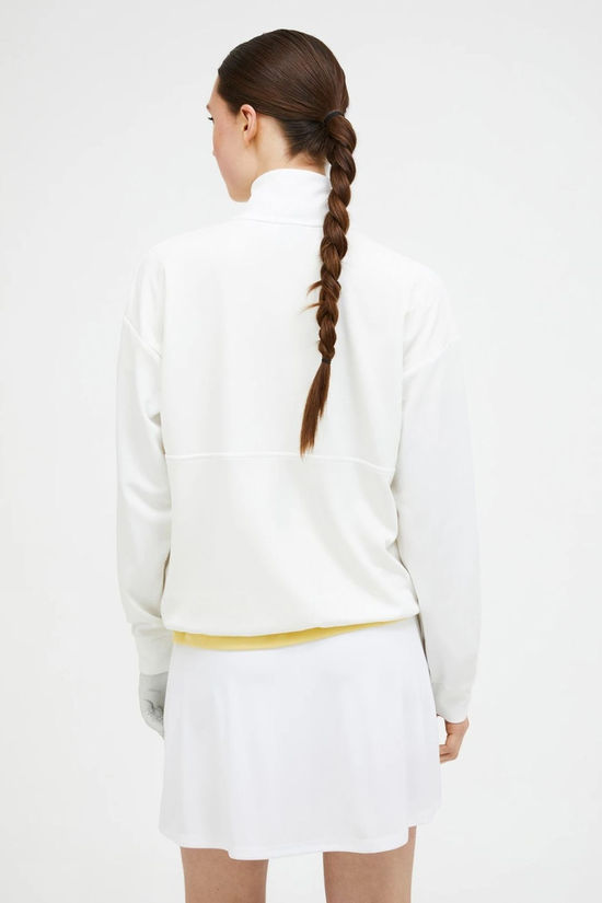 Peak Performance Womens Mid Layer Half Zip Fleece Off White