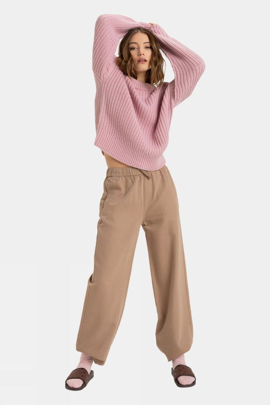 Roxy Womens Coming Home Knitted Jumper Bleached Mauve