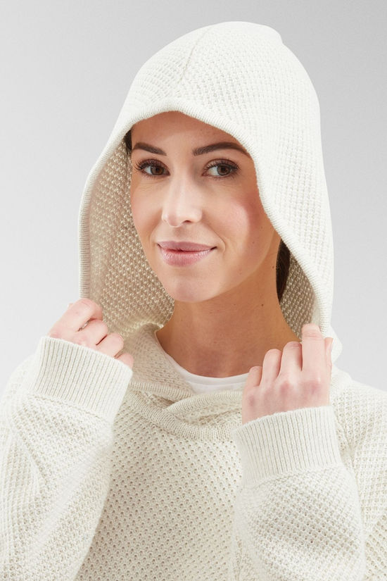 Passenger Womens Cove Organic Cotton Knitted Hoodie Off White