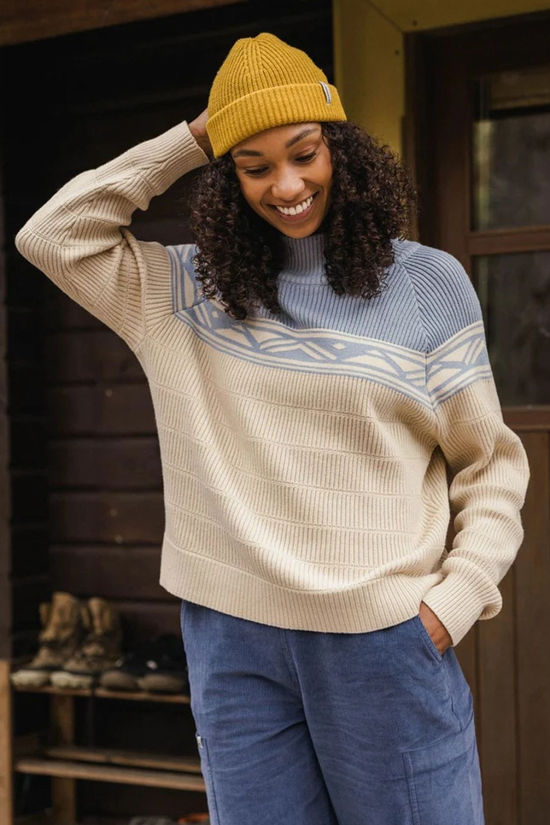 Passenger Womens Nurture Organic Cotton Jumper Faded Denim