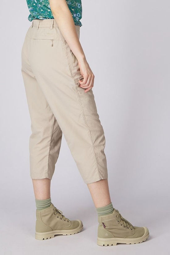 Ayacucho Womens Jungle Travel Capri Trousers Beige