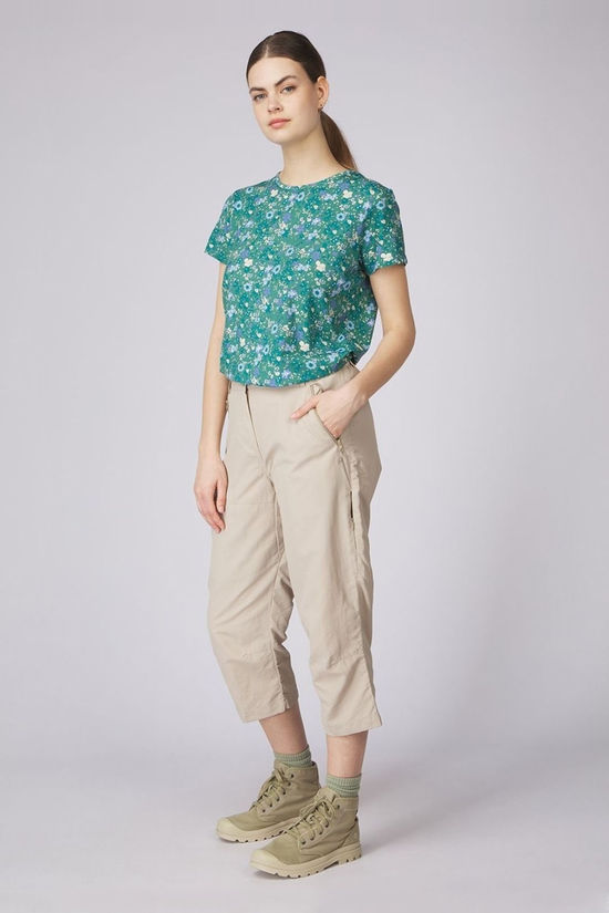 Ayacucho Womens Jungle Travel Capri Trousers Beige