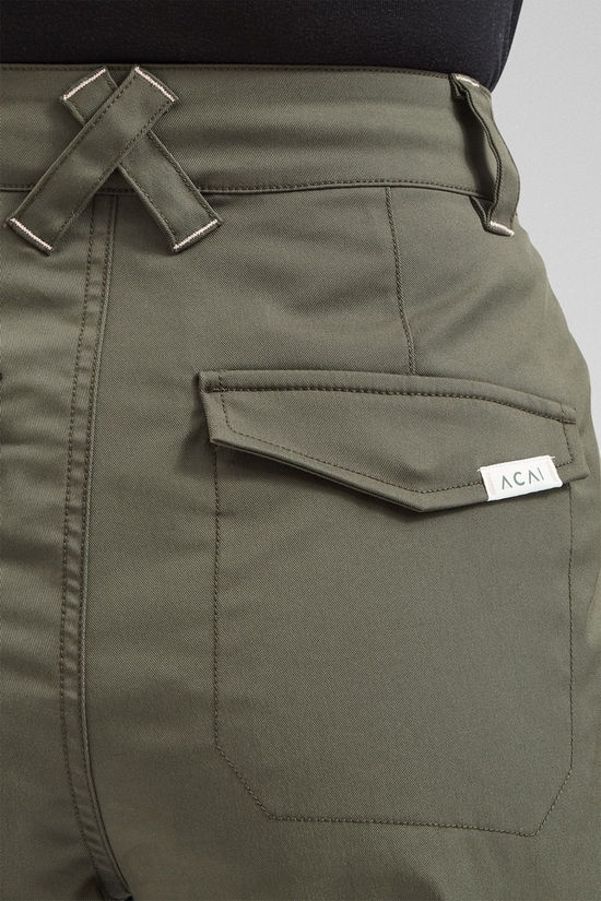 Acai Womens Free Stroll Cargo Trousers Dark Khaki