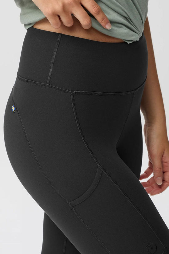 Fjallraven Womens High Coast Tights Leggings  Black