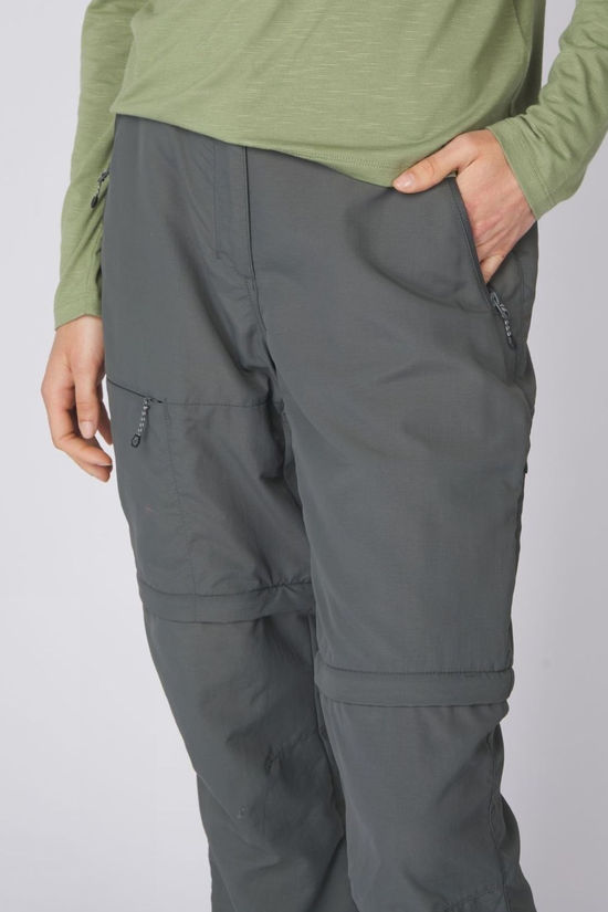 Ayacucho Womens Jungle Travel Zip-Off Trousers Granite