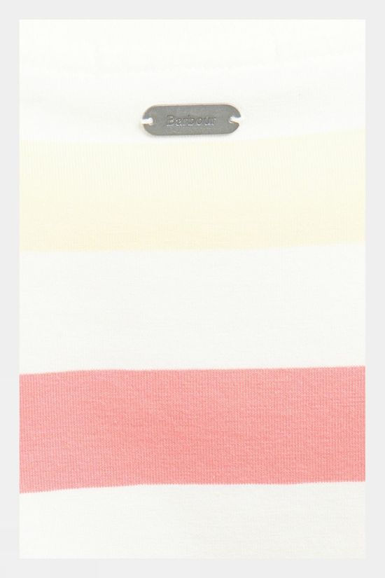 Barbour Womens Marloes Stripe Dress Pink Punch