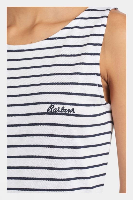 Barbour Womens Dalmore Stripe Dress White/Navy