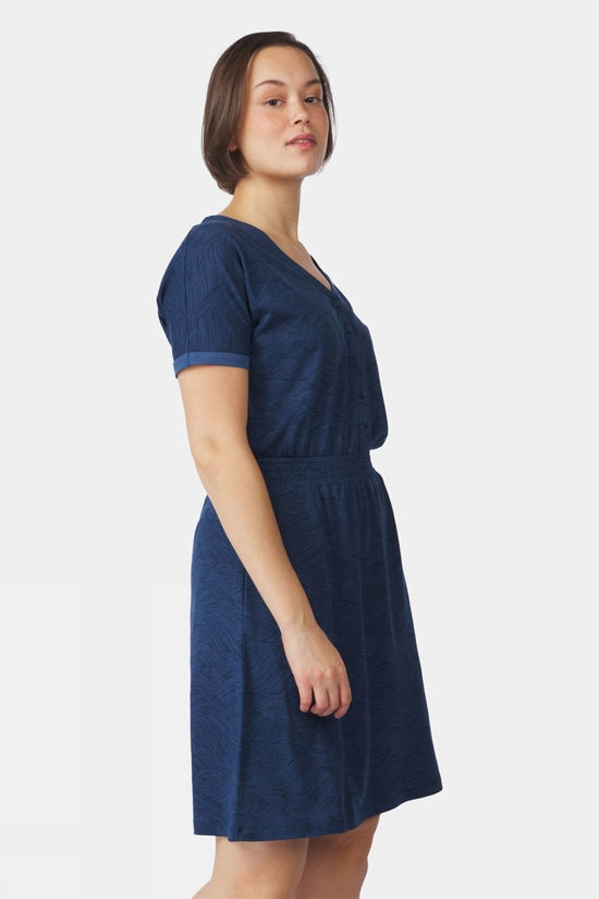 Ayacucho Womens Palisades Dress Moonlit Ocean Print