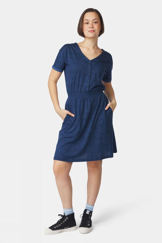 Ayacucho Womens Palisades Dress Moonlit Ocean Print
