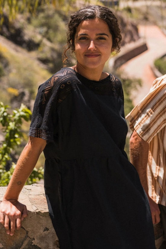 Passenger Womens Sono Linen Smock Dress Black