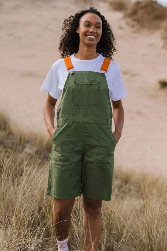 Passenger Womens Shuffle Short Dungarees Wild Green
