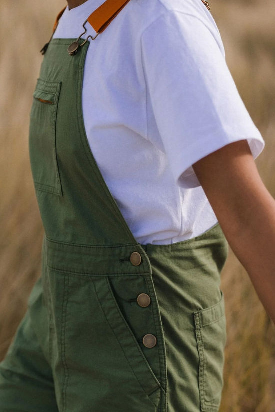 Passenger Womens Shuffle Short Dungarees Wild Green