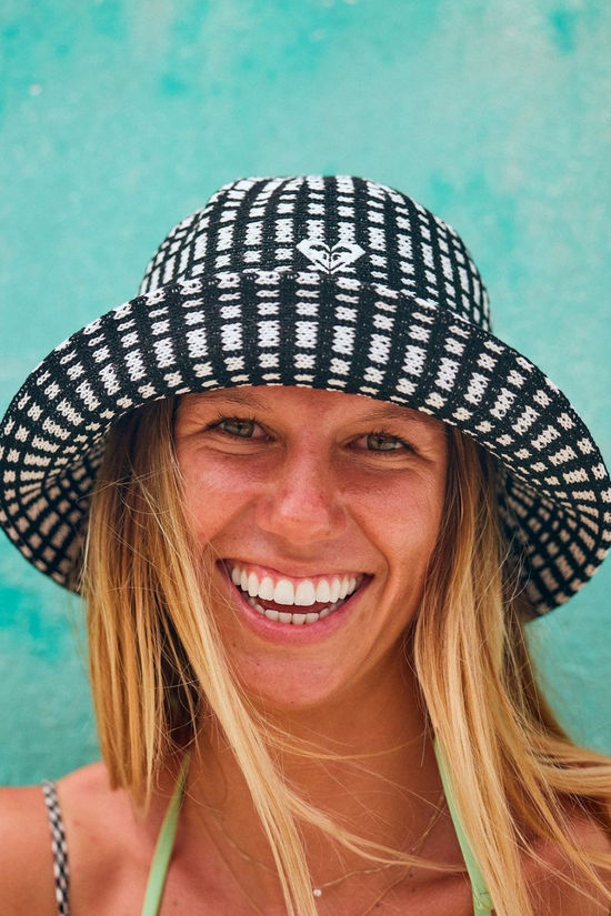 Roxy Womens Big Swell Hat Anthracite Check Me Out Yw