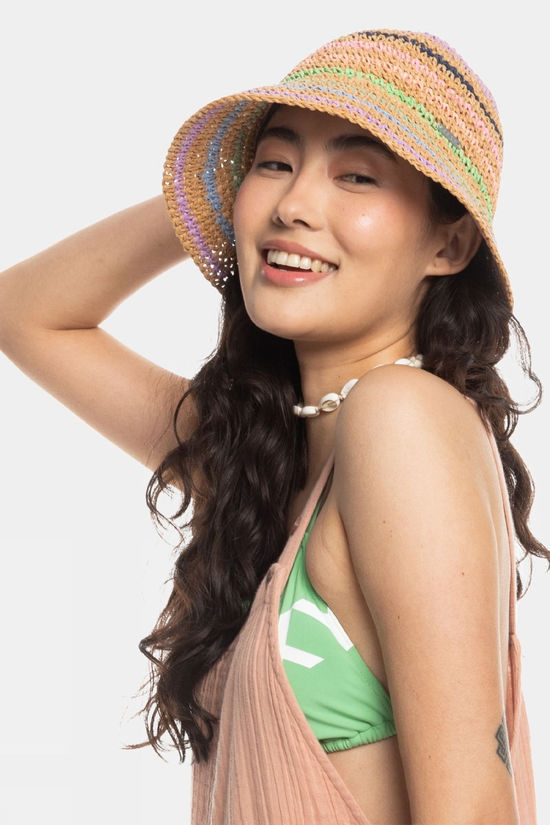 Roxy Womens Candied Peacy Bucket Hat Natural