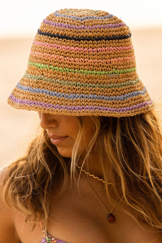 Roxy Womens Candied Peacy Bucket Hat Natural