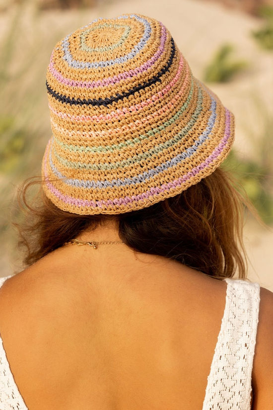 Roxy Womens Candied Peacy Bucket Hat Natural