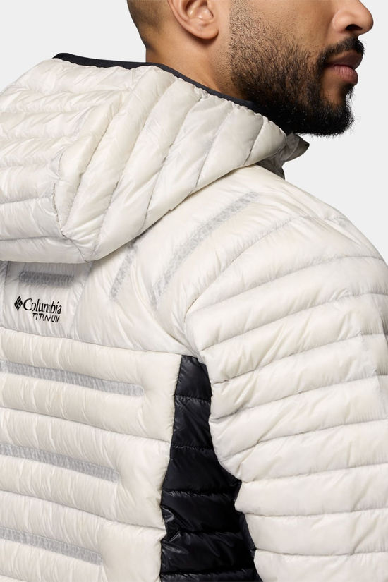 Columbia Mens Endevour Mountain Down Hooded Jacket Dark Stone, Black
