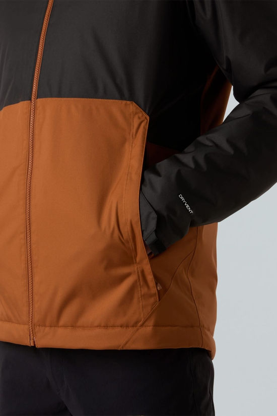 The North Face Mens Millerton Insulated Jacket Burnt Umber/Tnf Black