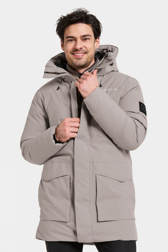 Didriksons Mens Akilles USX 2 Parka  Ash Brown