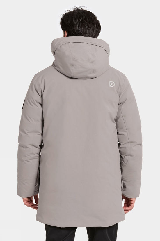 Didriksons Mens Akilles USX 2 Parka  Ash Brown
