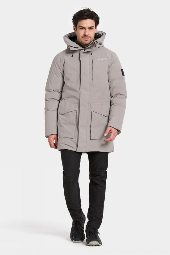 Didriksons Mens Akilles USX 2 Parka  Ash Brown