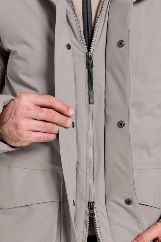 Didriksons Mens Akilles USX 2 Parka  Ash Brown