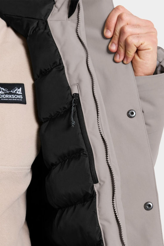 Didriksons Mens Akilles USX 2 Parka  Ash Brown