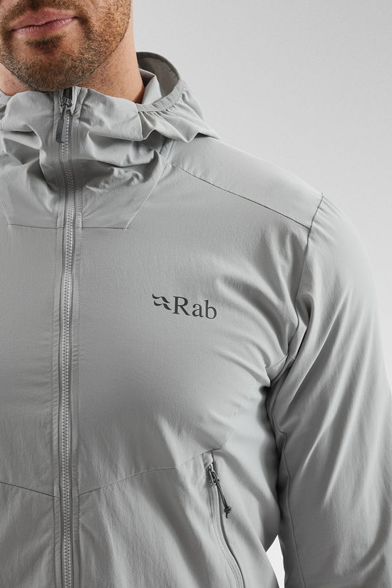 Rab Mens Borealis Hooded Jacket Light Zinc
