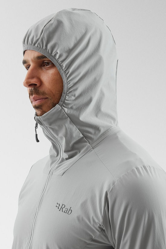 Rab Mens Borealis Hooded Jacket Light Zinc