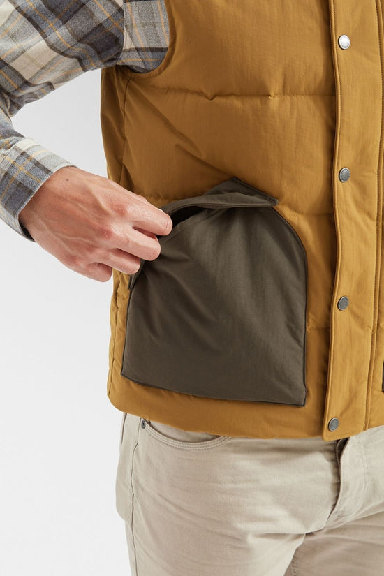 Patagonia Mens Downdrift Vest  Shelter Brown