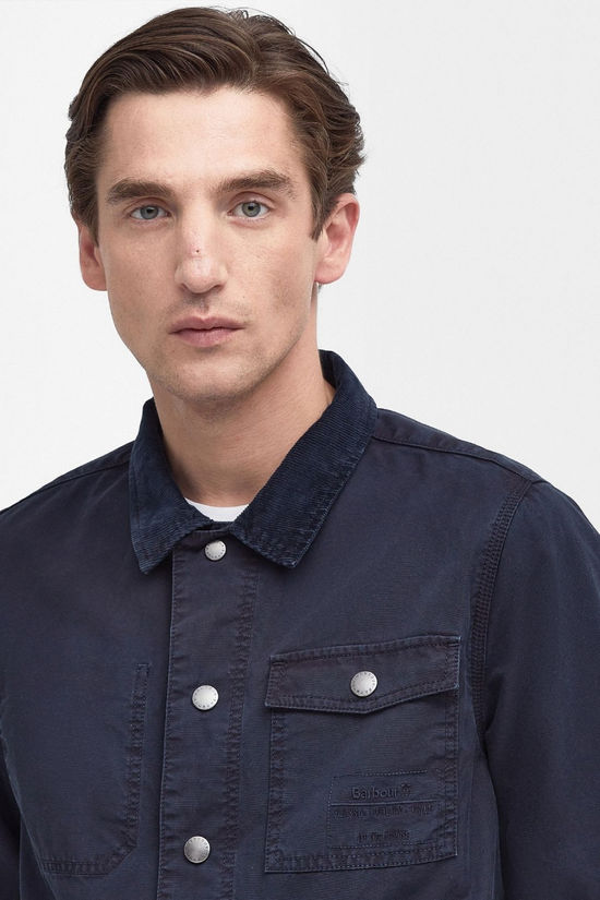 Barbour Mens Grindle Overshirt Navy
