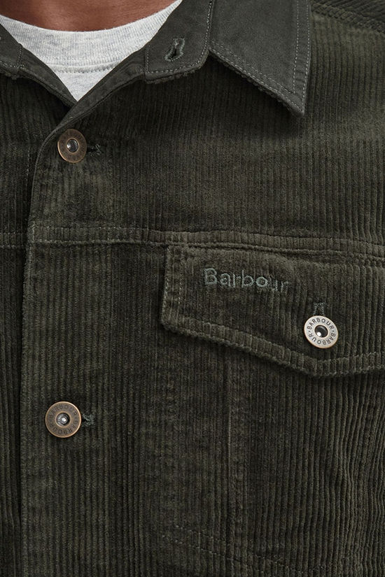 Barbour Mens Barbour Regular Garment Dyed Cord Overshirt Jacket Forest